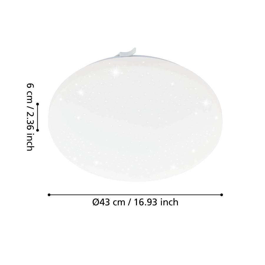 Plafonnier Frania-s blanc, Ø 43 cm (97879)