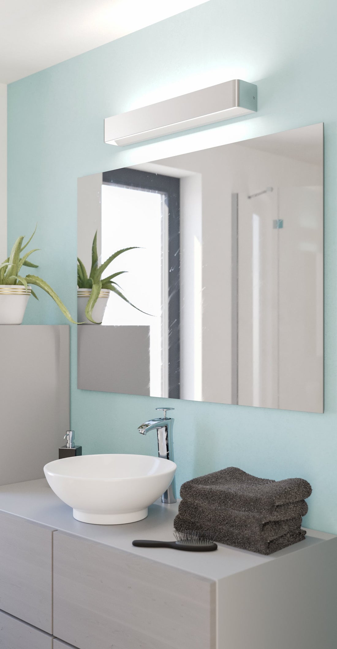 Plafonnier Sania 5 nickel et blanc mat