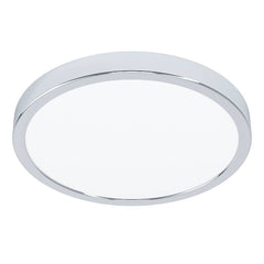 Plafonnier Fueva 5 chromé et blanc, Ø 28,5 cm (30892)