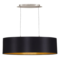 Suspension Maserlo noire et dorée