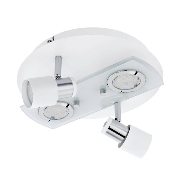 Plafonnier Pawedo 1 blanc, verre