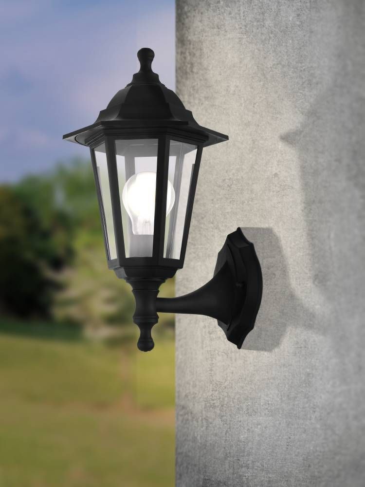 Applique extérieure Duanera noire, L 20,5 cm