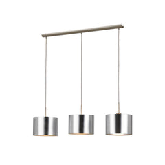 Suspension Saganto 3 lumières argentée