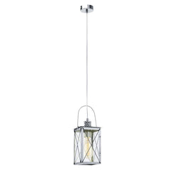 Suspension Donmington chromée, verre