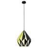 Suspension Carlton 1 noire et jaune