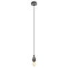 Suspension Avoltri bois et noire (49378)