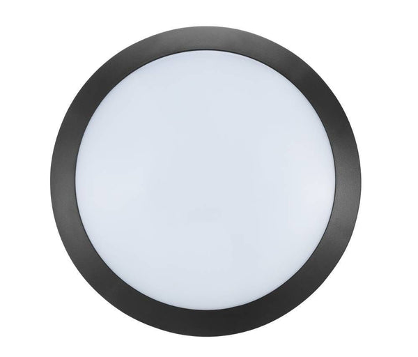 Applique extérieure Bellaria noire et blanche, Ø 30 cm (62223)