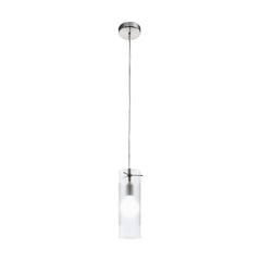 Suspension Caporosso nickel et blanche mat (64149)