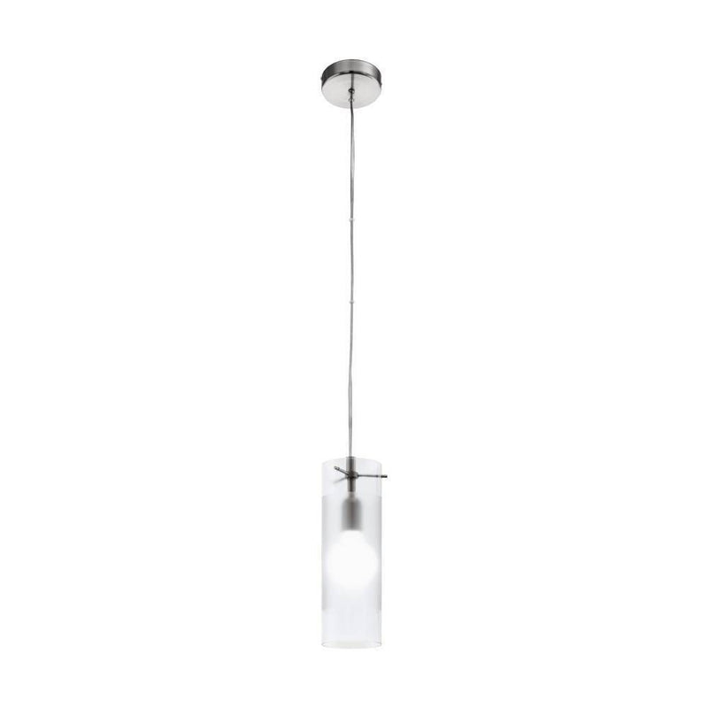 Suspension Caporosso nickel et blanche mat (64164)