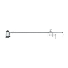 Lampe de bureau Rugove argentée, L 72 cm