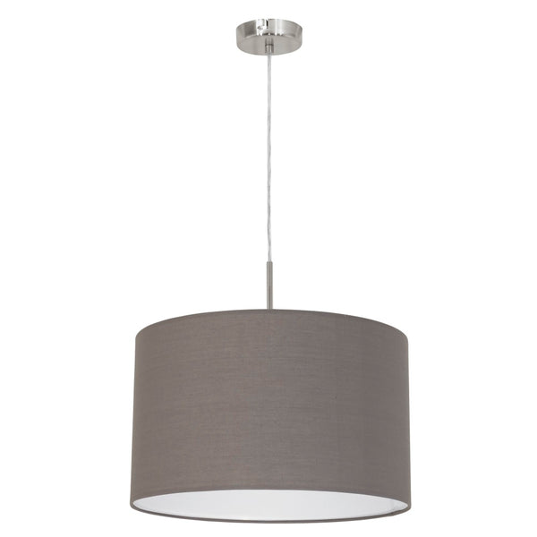 Suspension Pasteri anthracite et marron, tissu
