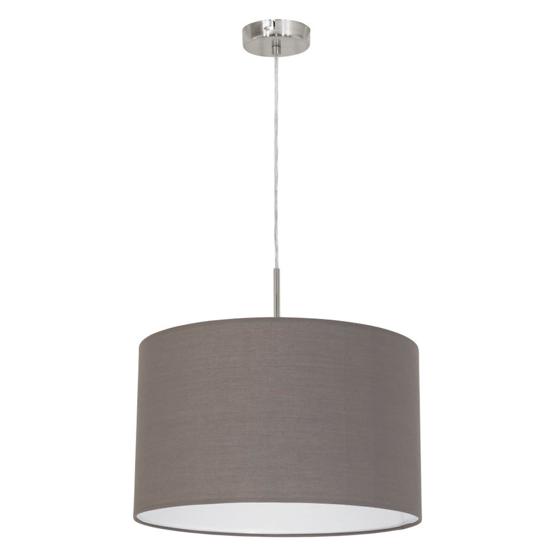 Suspension Pasteri anthracite et marron, tissu