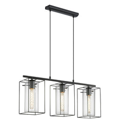 Suspension Loncino noire, verre (49496)