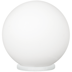 Lampe à poser Rondo blanche, verre
