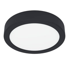 Plafonnier Fueva 5 noir et blanc, Ø 16 cm