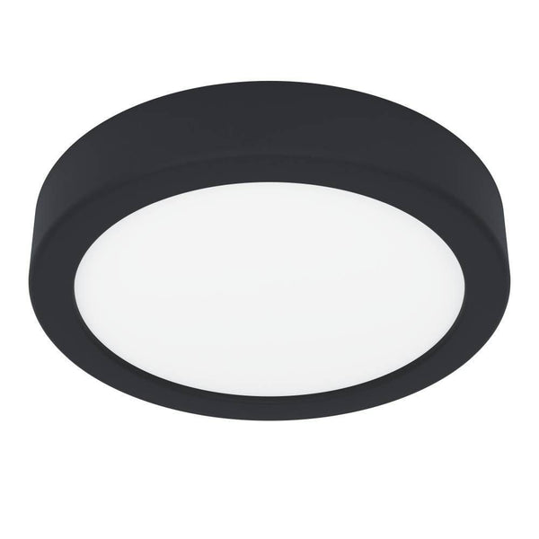 Plafonnier Fueva 5 noir et blanc, Ø 16 cm