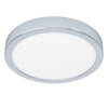 Plafonnier Fueva 5 chromé et blanc, Ø 21 cm