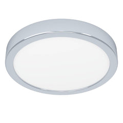 Plafonnier Fueva 5 chromé et blanc, Ø 21 cm