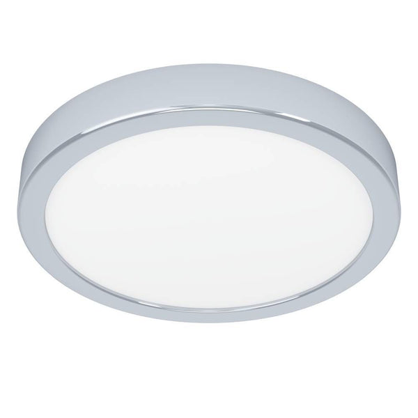 Plafonnier Fueva 5 chromé et blanc, Ø 21 cm