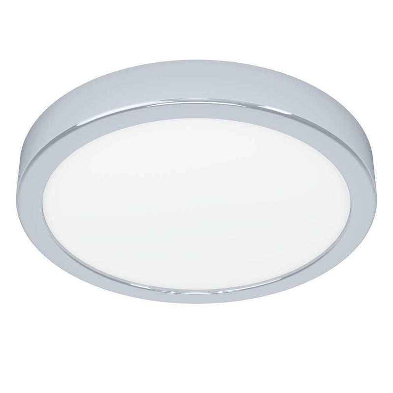 Plafonnier Fueva 5 chromé et blanc, Ø 21 cm