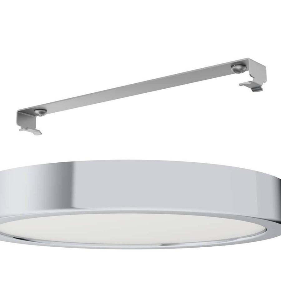 Plafonnier Fueva 5 chromé et blanc, Ø 21 cm