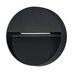 Applique extérieure Maruggio noire, Ø 15 cm