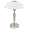 Lampe à poser Solo nickel et blanche mat