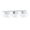 Applique murale Vicaro inox et blanche, verre, L 40,5 cm