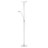 Lampadaire Baya chromé et blanc, verre