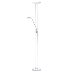 Lampadaire Baya chromé et blanc, verre