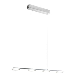 Suspension Cartama chromée et transparente