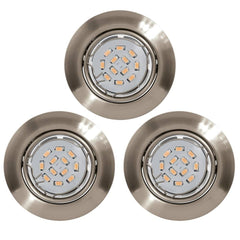 Spot encastrable Peneto nickel satiné, Ø 8,7 cm