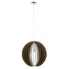 Suspension Cossano bois et marron foncé
