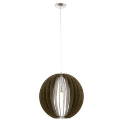 Suspension Cossano bois et marron foncé