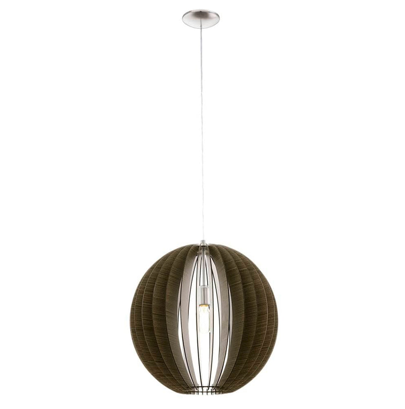 Suspension Cossano bois et marron foncé