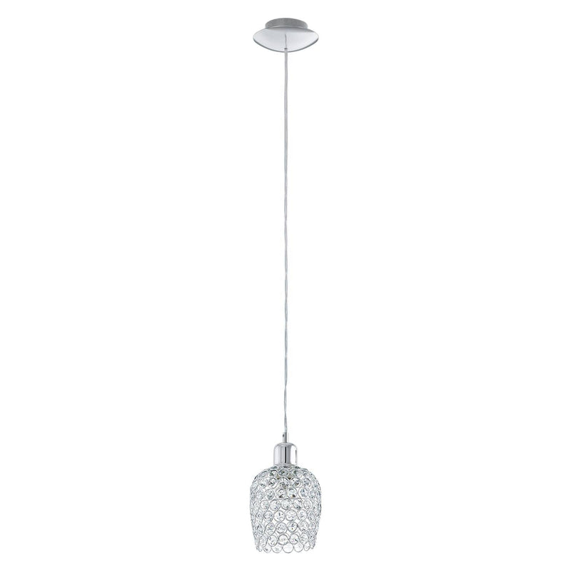 Suspension Bonares 1 chromée, cristal