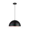 Suspension Gaetano 1 noire et cuivrée