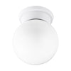 Plafonnier Durelo blanc, verre