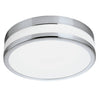 Plafonnier Palermo chromé et blanc, Ø 22,5 cm