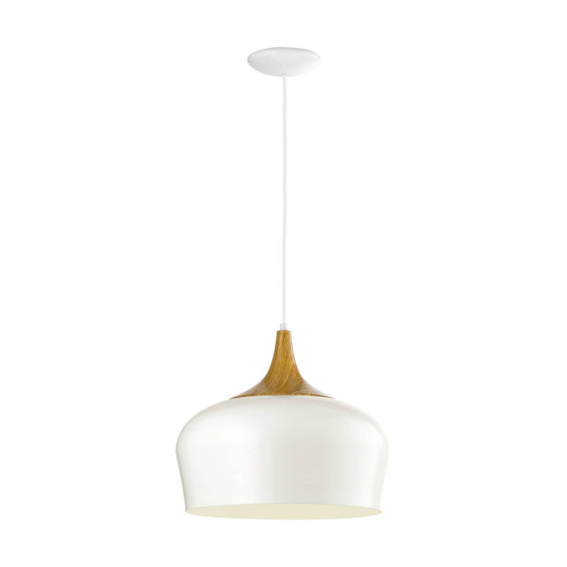 Suspension Obregon crème et bois