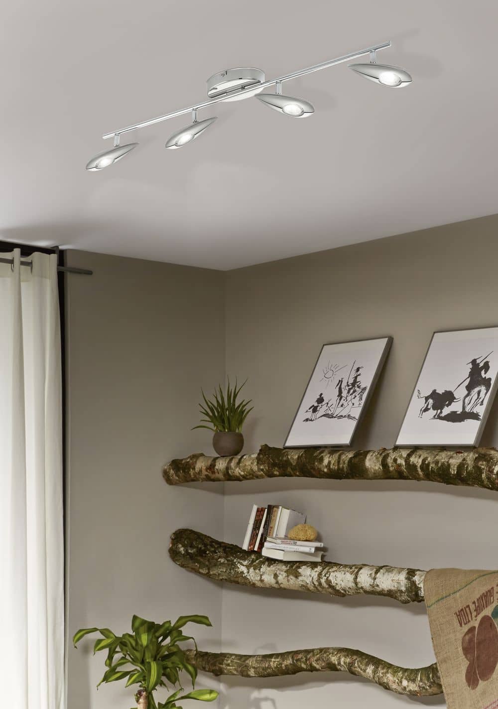 Luminaire plafonnier | Pedregal Chromé