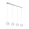 Suspension Conessa chromée, H 110 cm