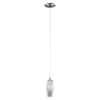 Suspension Farsala nickel et noire, verre, H 110 cm (96343)