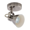 Spot Seras nickel et crème, Ø 10 cm