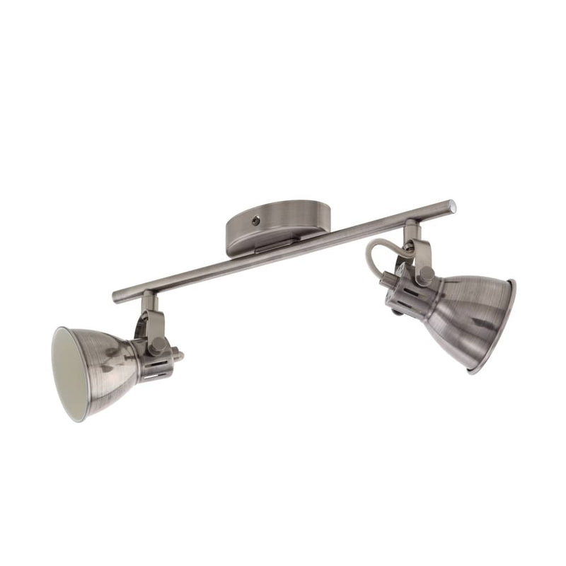 Spot Seras nickel et crème, L 37 cm