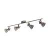 Spot Seras nickel et crème, L 77 cm