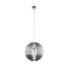 Suspension Olmero nickel et grise, bois