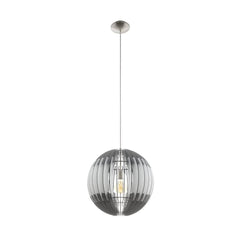 Suspension Olmero nickel et grise, bois