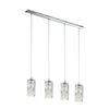 Suspension Estevau chromée et noire, verre
