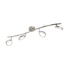 Spot Karystos nickel et blanc, L 70 cm